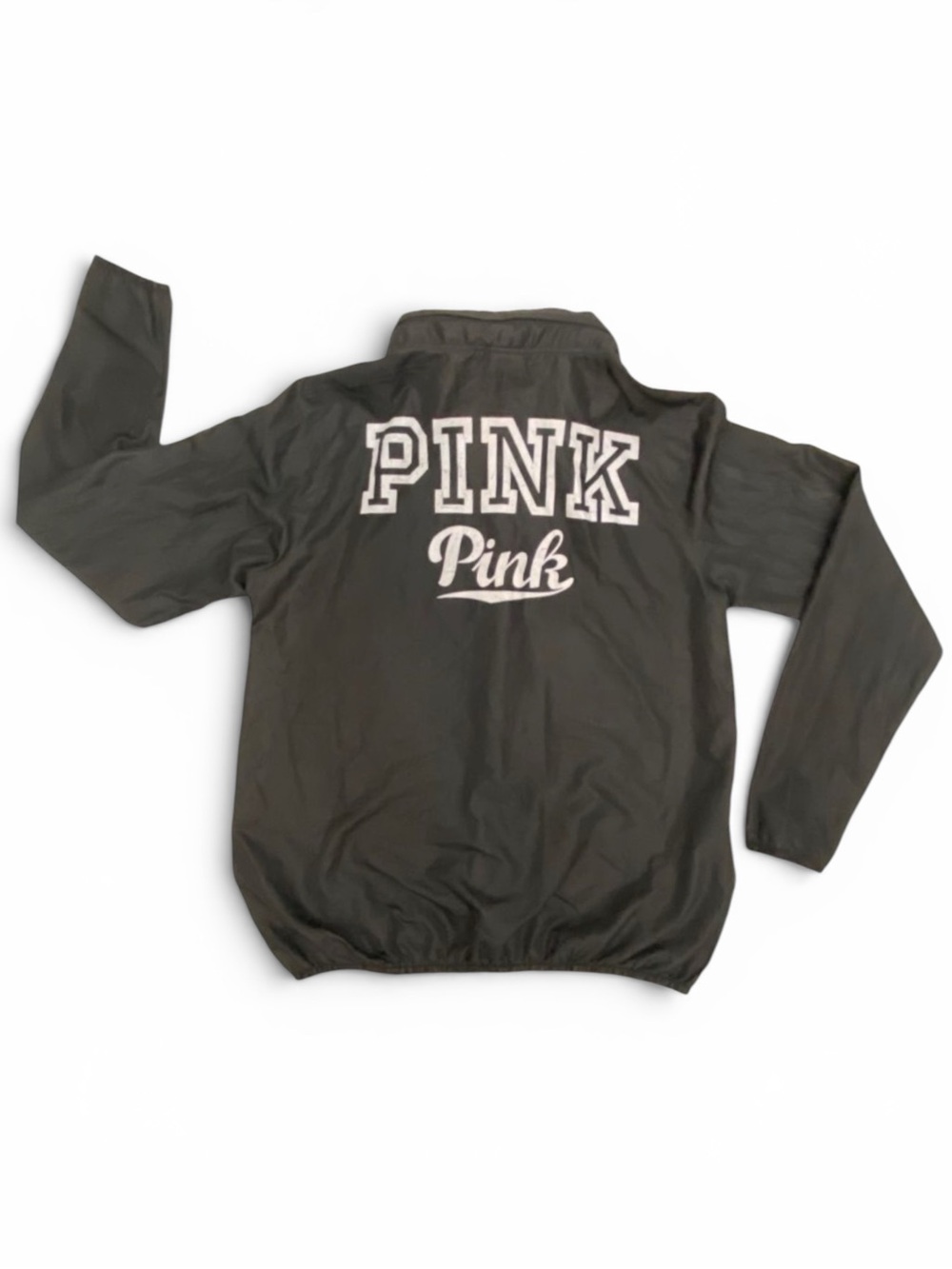 Pink Victoria’s Secret Long Sleeve Rainbow Zipper Windbreaker Jacket